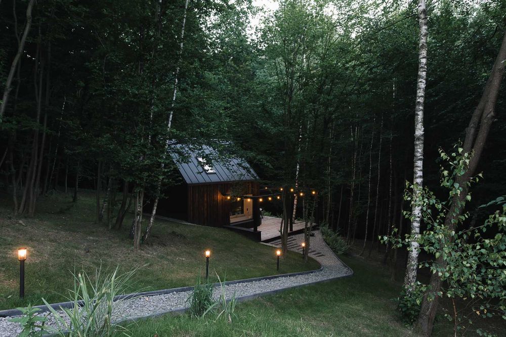 Domek w górach, w lesie z jacuzzi w Beskidzie Wyspowym | Ferie