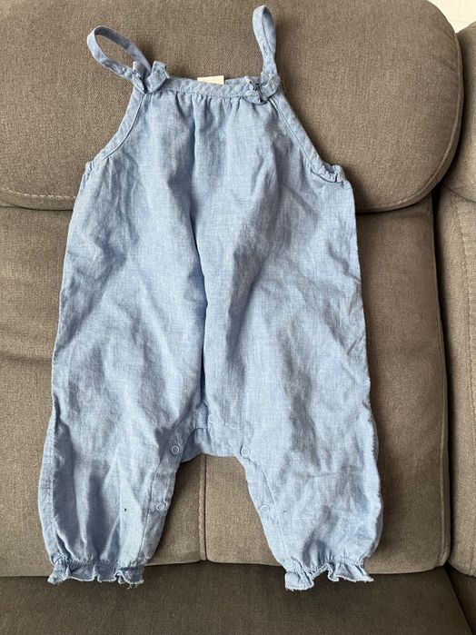 H&M spodnie bawełniane cienkie 68-80 plus