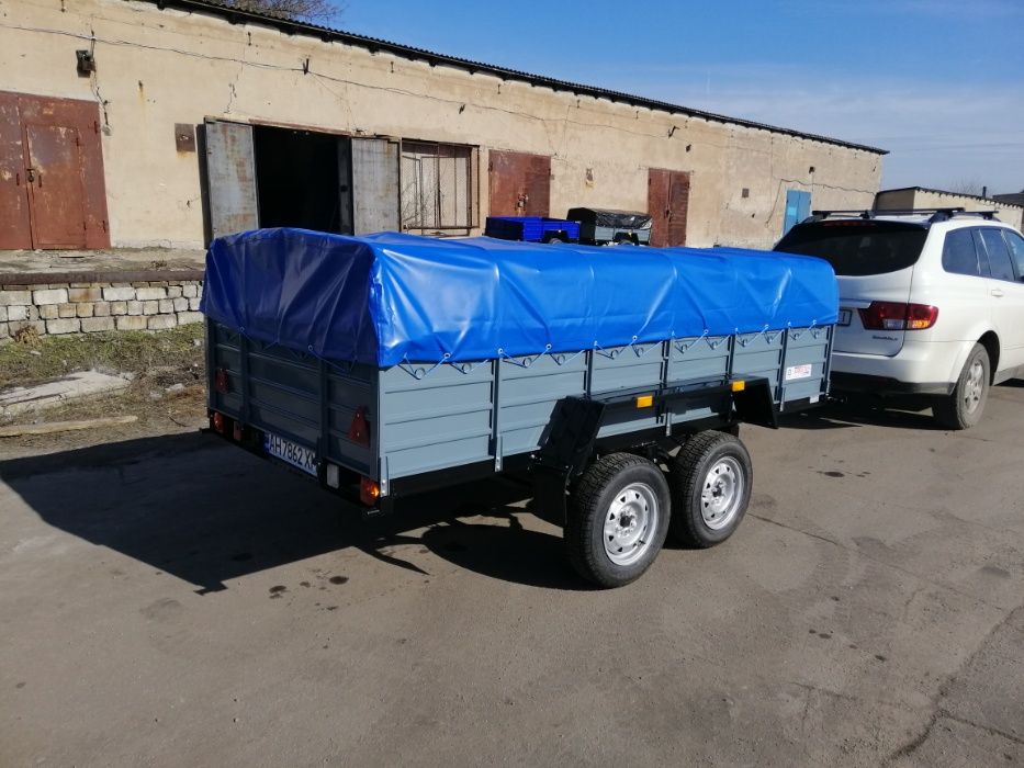 Легковий Двухосний Прицеп. Гальмівний двовісний причеп для авто