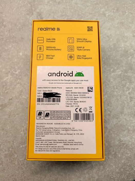 Smartfon Realme 8i 4/64GB Space Black
