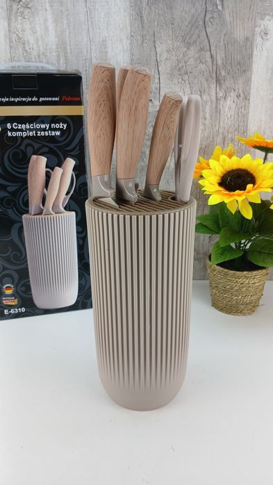 Komplet noży kuchennych w bloku Elitehoff E6310