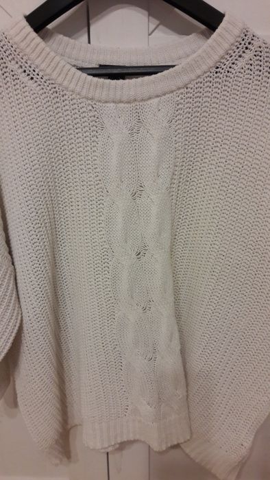 Sweter  xxl biały super Oversize