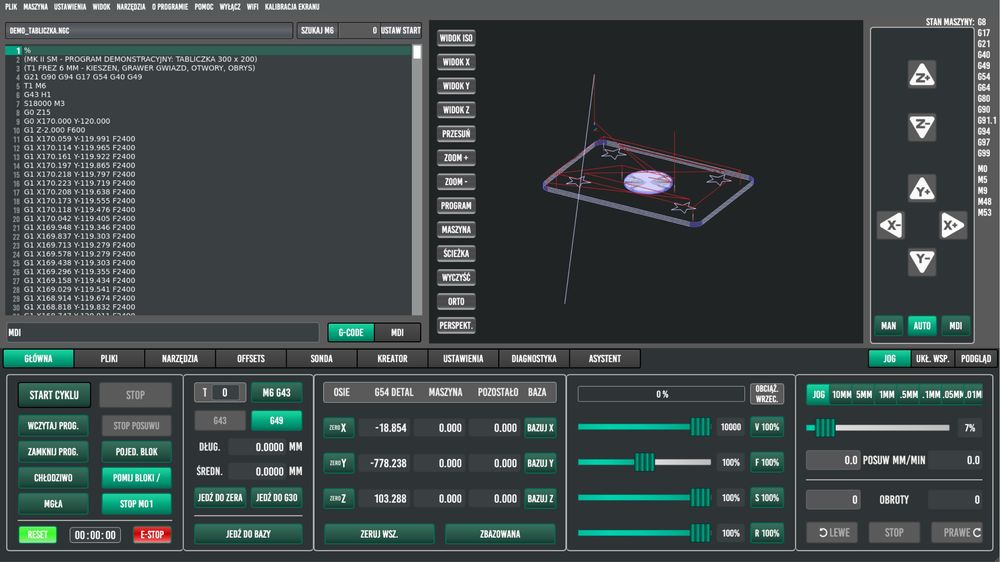 Ploter frezujący CNC – serwo, LinuxCNC, wrzeciono 2,2kW, CE, gwarancja