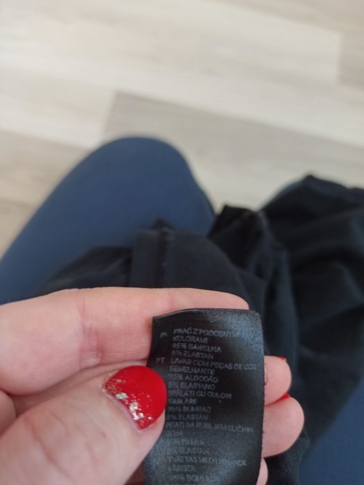 Top ciążowy na ramiączkach M 38 czarna H&m mama