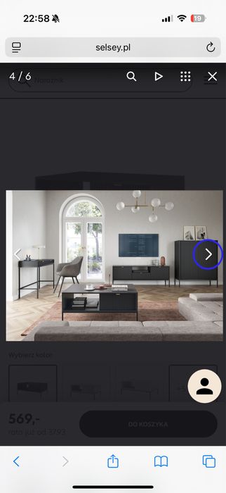 Ława kawowa Vellore 104x68 cm ryflowana NOWA!!!