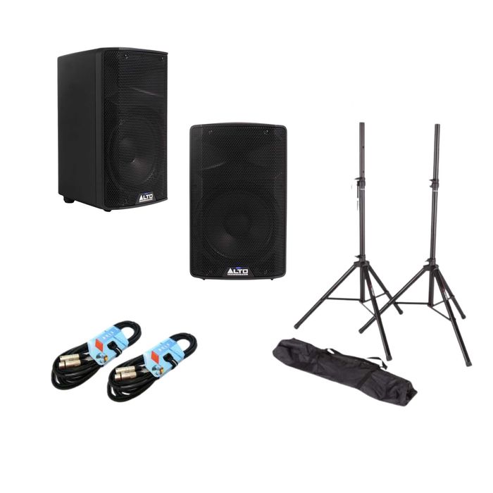 WYNAJEM | MINI ZESTAW IMPREZOWY 2x kolumna 10" (bluetooth) + statywy