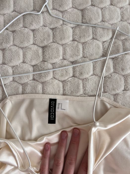 сукня h&m біла, аля сатин