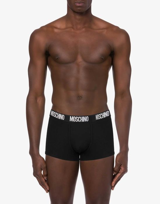 MOSCHINO bokserki 2 PAK bokserek męskich SUPIMA BLACK