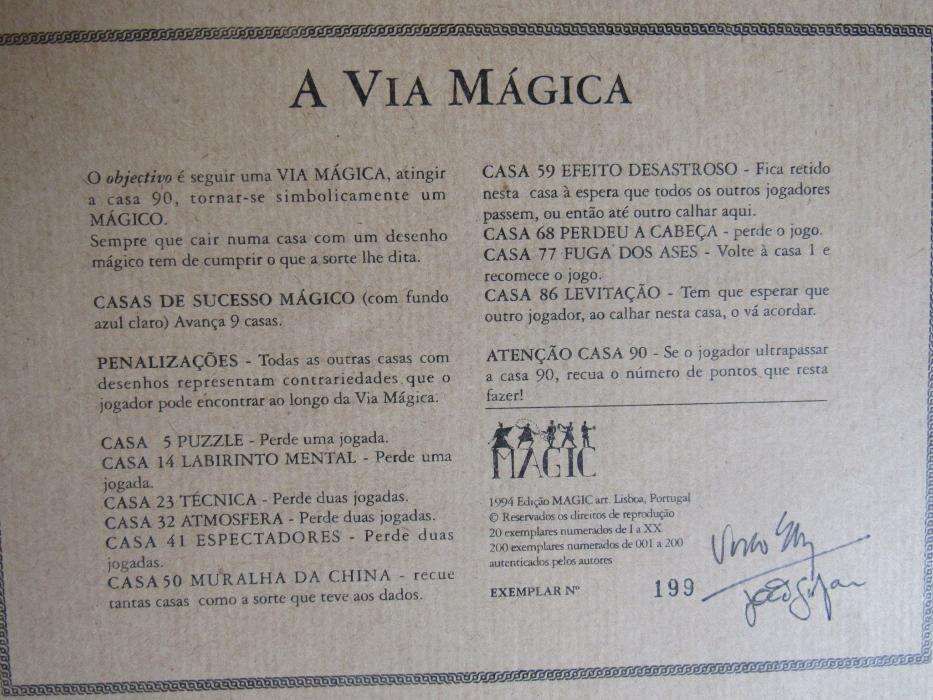 Jogo de tabuleiro Via Mágica edição limitada