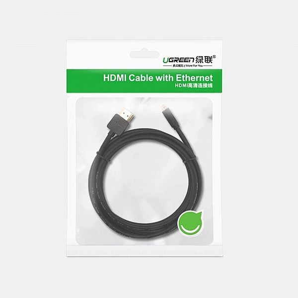 Kabel Ugreen HD127 micro HDMI - HDMI 2.0/4K 60Hz 2 m - czarny