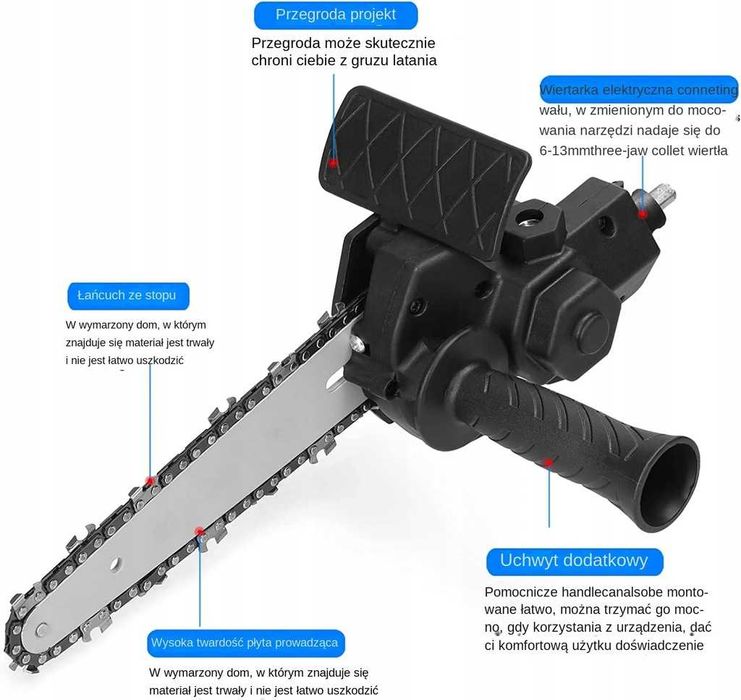 6-calowa elektryczna piła łańcuchowa konwerter