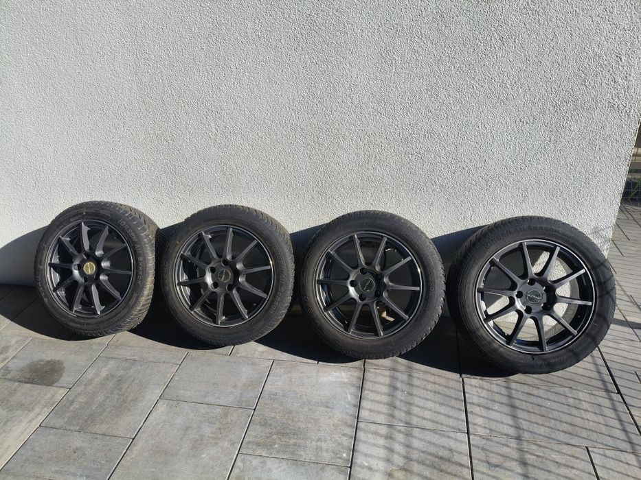 Felgi aluminiowe koła z oponami 16 alufelgi 5x114,3. Opony wielosezonowe  205x55 r16  rok 2024  przebieg 6000 km