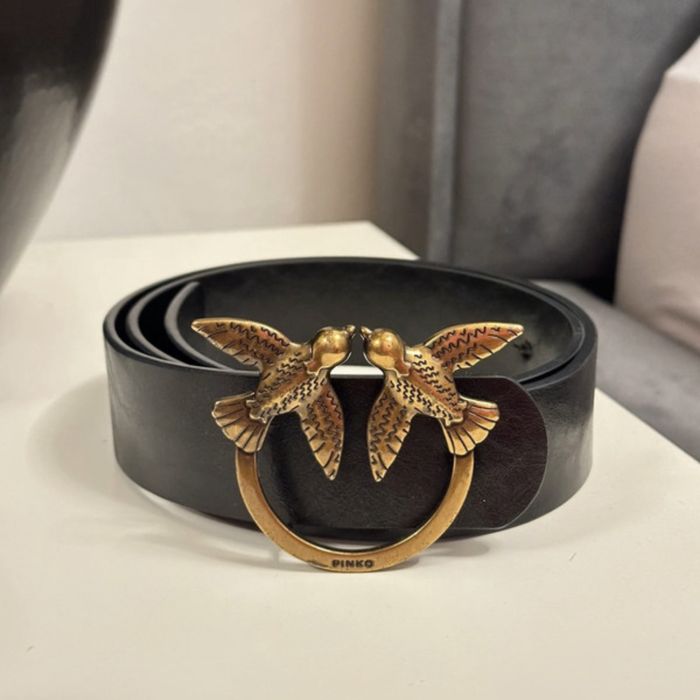 Czarny pasek Pinko skorzany