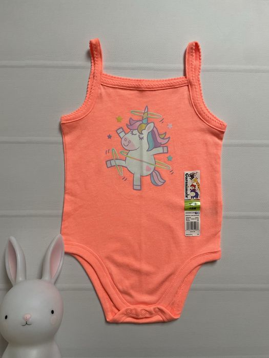 80 86 18m Garanimals USA piękne letnie body neonowe na ramiączkach