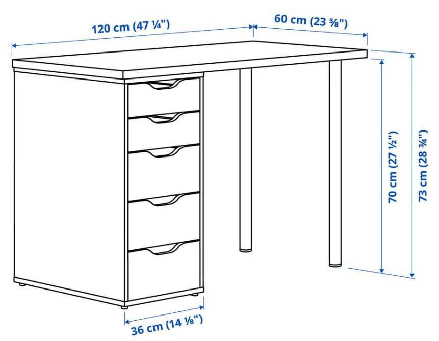 Secretária com módulo gavetas