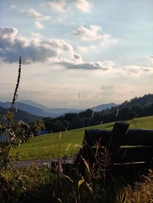 Domek w górach z balią,  Beskid Wyspowy Laskowa