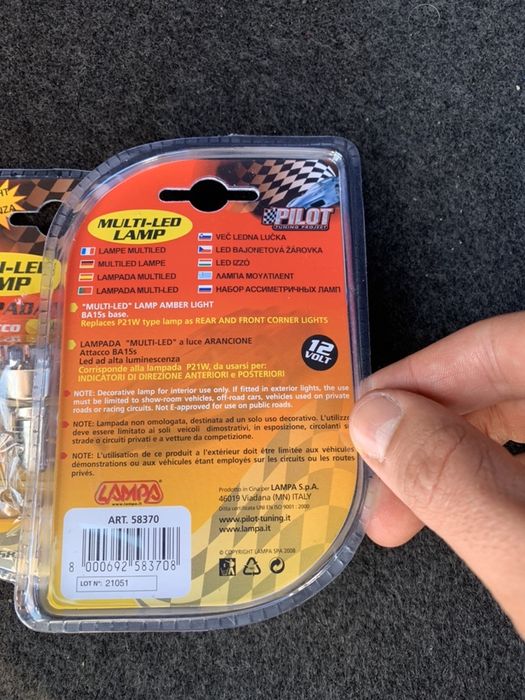 Lâmpadas led piscas (laranja)