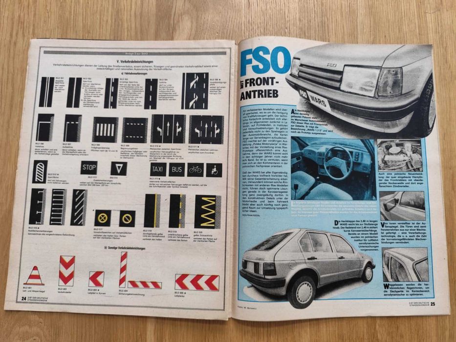 Rocznik Straben verkehr 1987 FSO WARS Lada Simson ETZ 250 Trabant