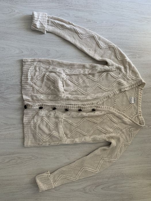 Kremowy kardigan damski