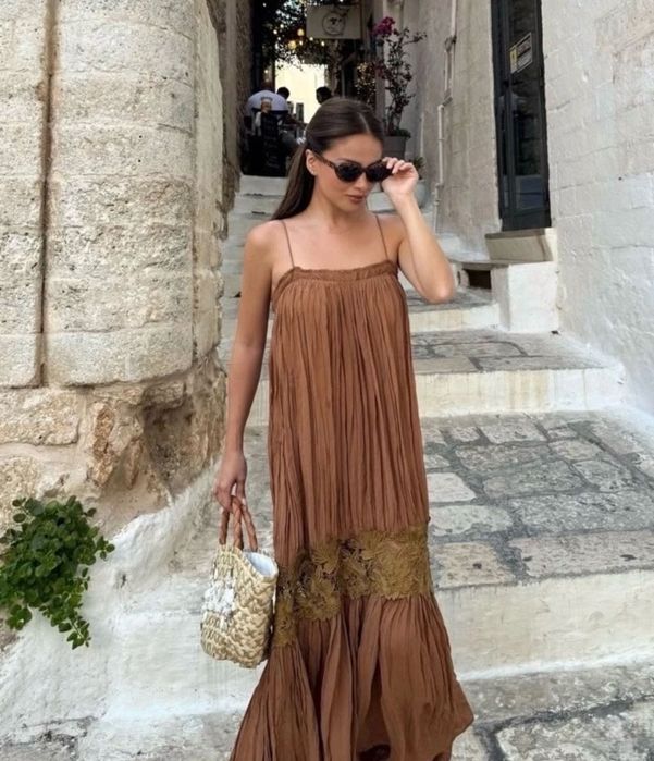 Трендова літня сукня з мереживом Zara, XS-S