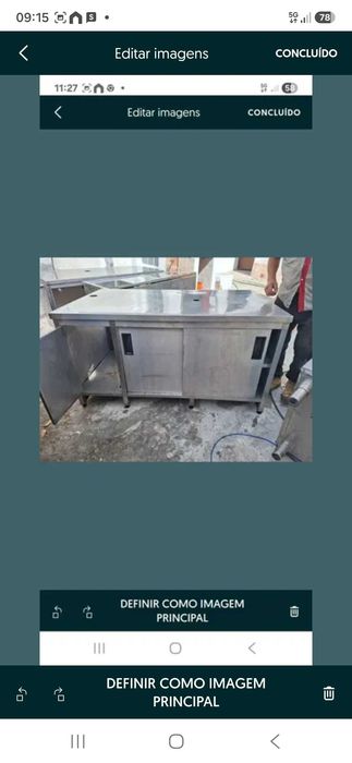 Mesa inox usada em bom estado