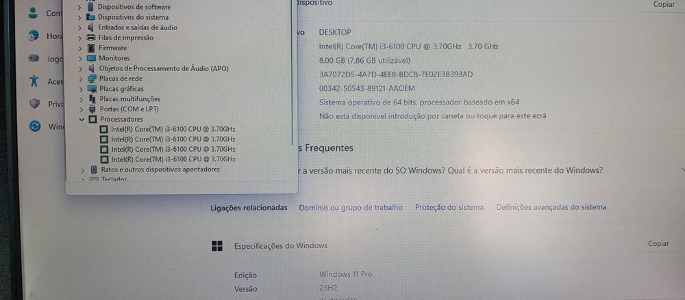 Computador Fujitsu I3 6100