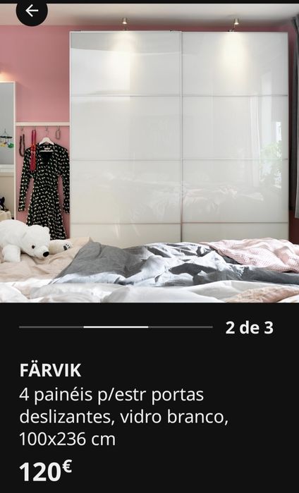 Portas deslizantes roupeiro PAX