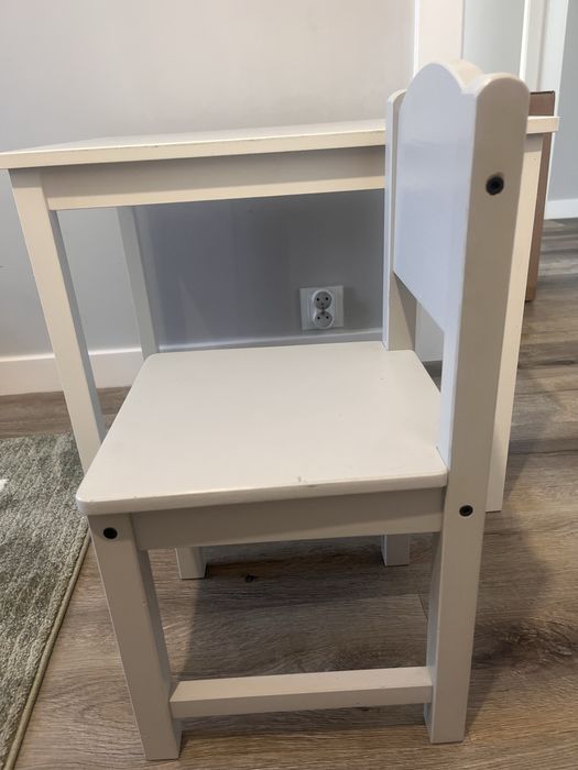 IKEA SUNDVIK Zestaw stolik z krzesełkiem szary