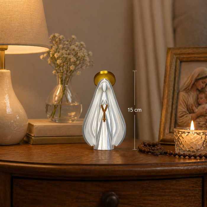 Nossa Senhora Imagem Sacra Católica Decoração Religiosa Presente Estátua de Nossa Senhora - 10 ou 15 cm
