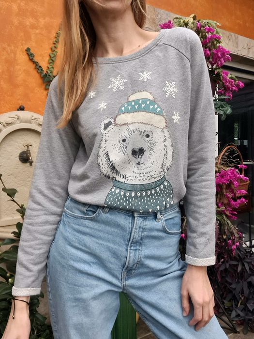 Bluza na zimę z aplikacją rozmiar L Sweet bear