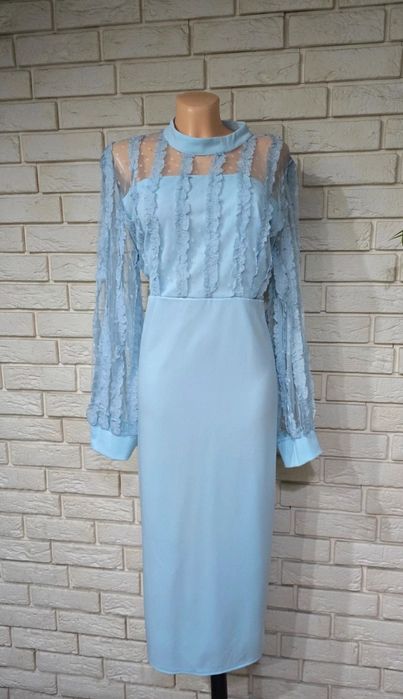 Błękitna sukienka, elastyczna rozmiar 44-46