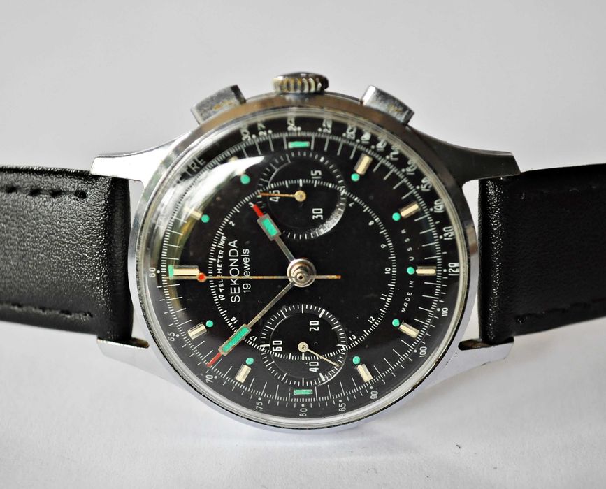 Rare_Piękny Poljot Sekonda 3017 19 kam chronograf !