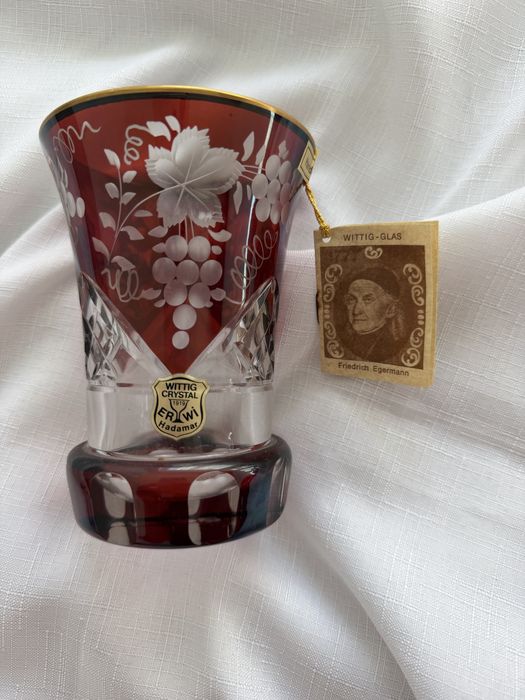 Jarra de Cristal Boémia Wittig Crystal "Ruby Red"