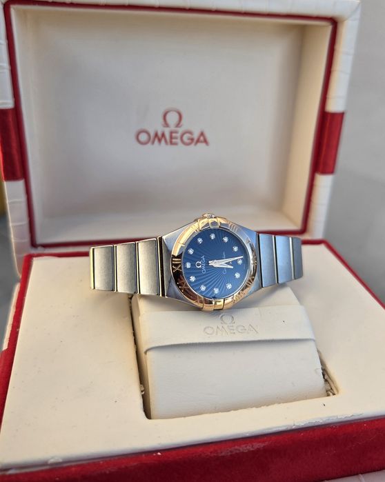 Omega Constellation 24mm z 12 diamentami  Bicolor 18k  pełny zestaw
