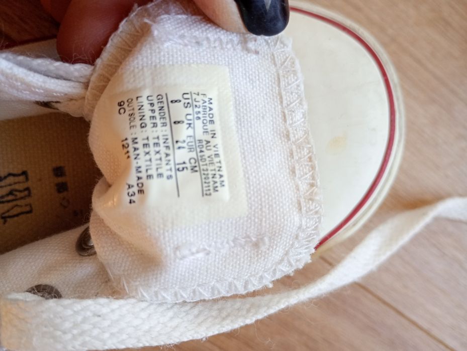 Trampki Converse All Star dziecięcie Rozmiar 24 Długość 15cm