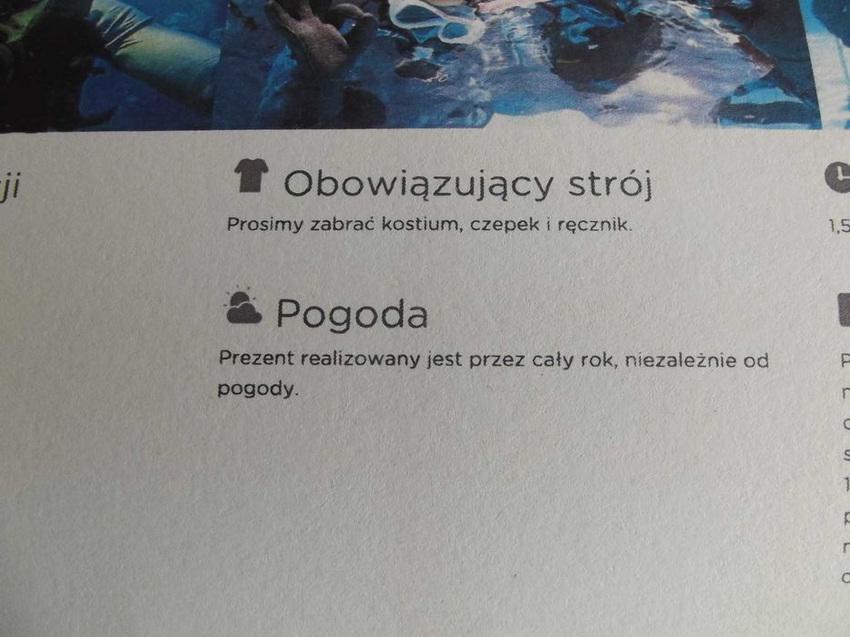 Voucher na nurkowanie Warszawa