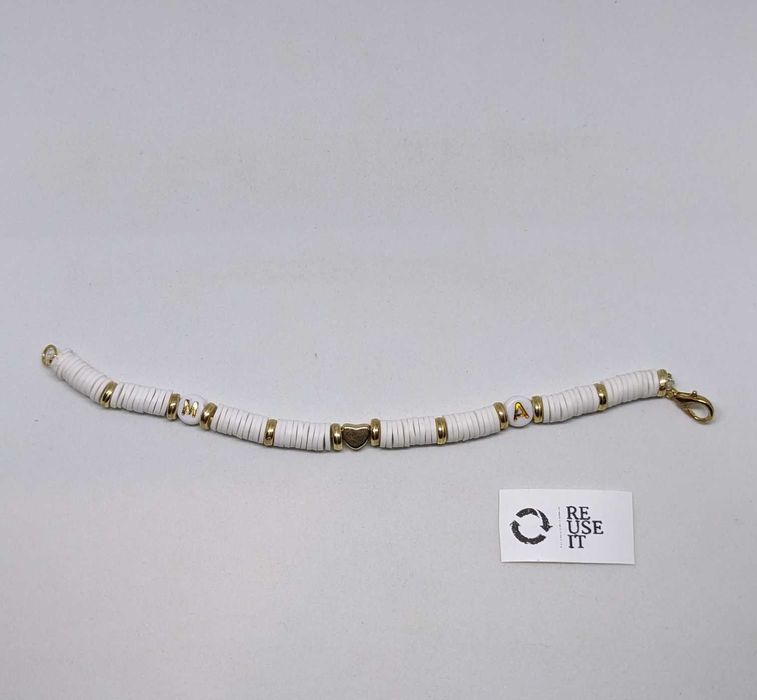 Pulseira White Love com iniciais