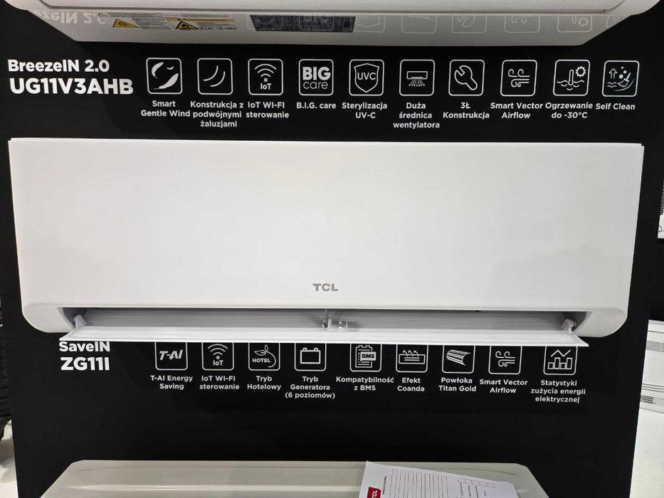 Кондиционеры 2026 «TCL» Серия:«SaveIN ZG11» AI Inverter Wi-Fi R32 до - 20°С