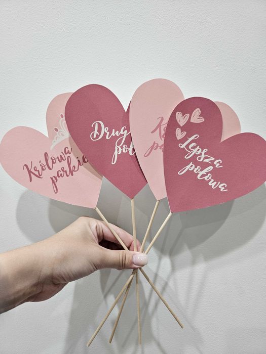 Zestaw rekwizytów tabliczek do zdjęć | Ślub | Wesele | różowe