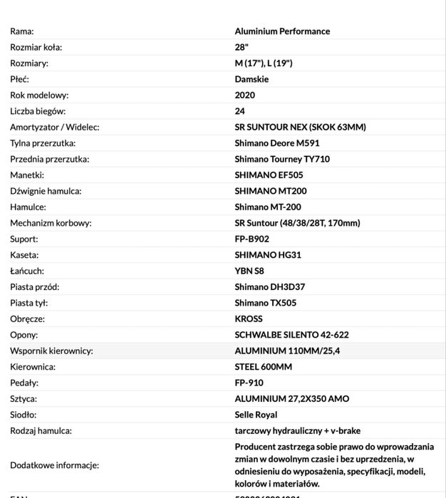 Rower kross trans 5.0 trekkingowy