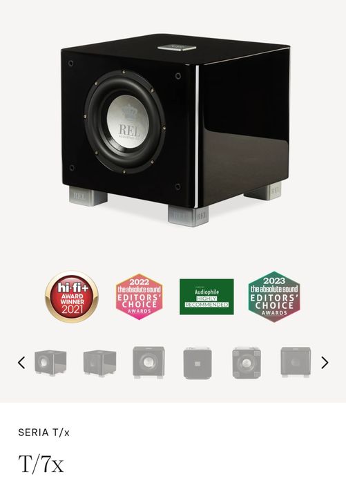 Subwoofer aktywny Rel T/7X T7x Czarny Nowy Gwarancja 2 lata AudioSwiat