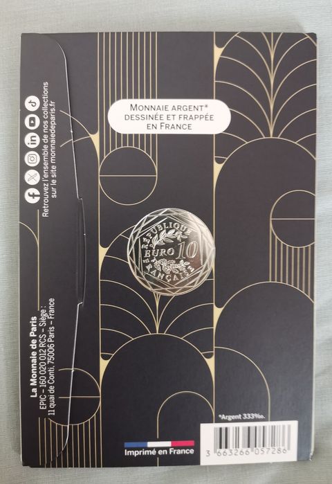 Moeda 10€ prata Joséphine Baker