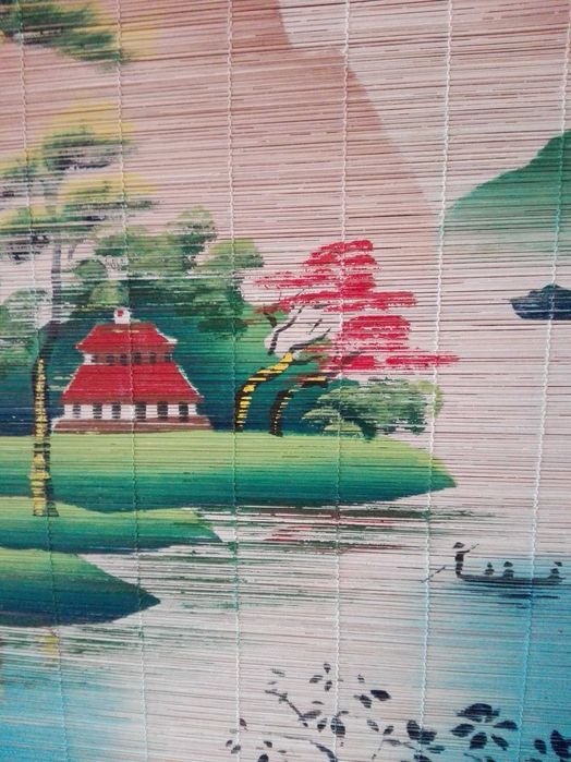 NOWA makatka bambusowa - Wietnam, vintage 120x39 cm.