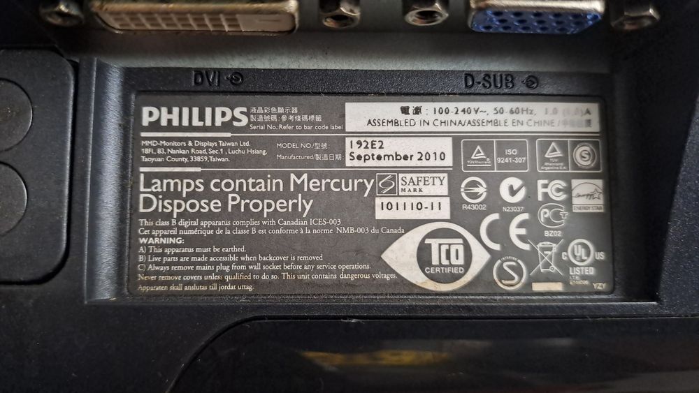 Monitor philips 192e2