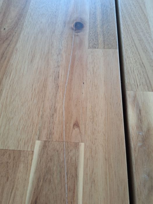 Mesa jantar acácia Ikea Skogsta como nova