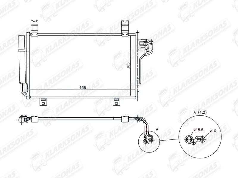 Радіатор кондиціонера MAZDA CX5 2012 +