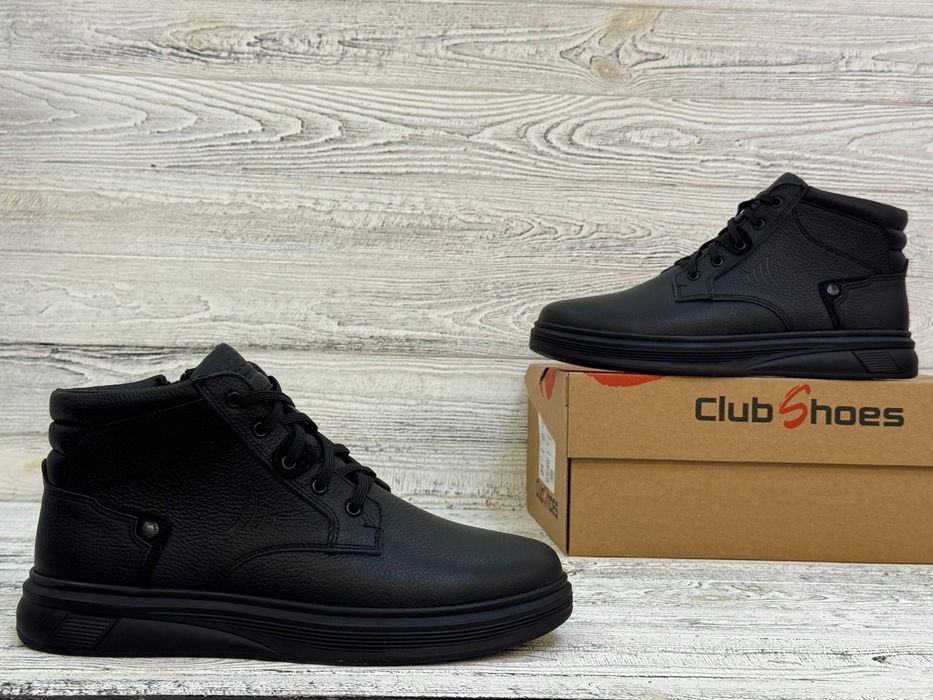 Чоловічі зимові шкіряні черевики Clubshoes.  р.40 - 45 Кожаные ботинки