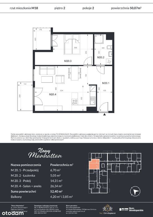 Gotowe do odbioru | 2 pok | 52,40 m2