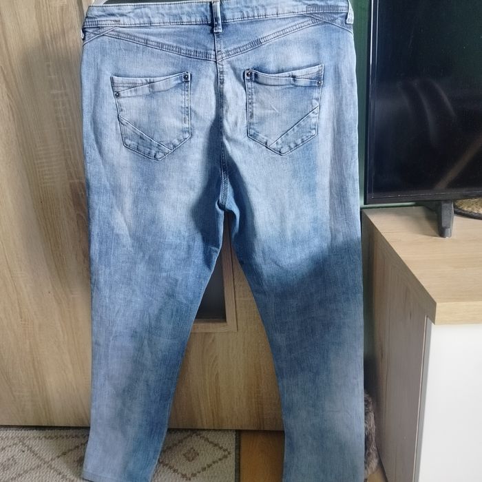 Spodnie jeans damskie niebieskie XXL