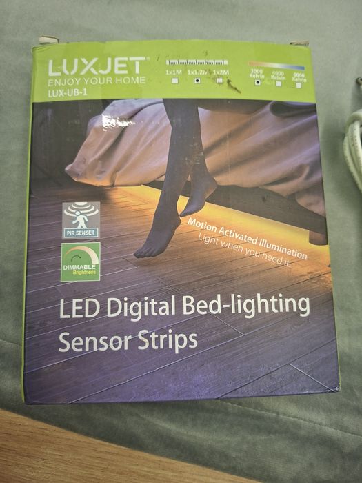 Inteligentne podświetlenie łóżka LED LUXJET z czujnikiem ruchu